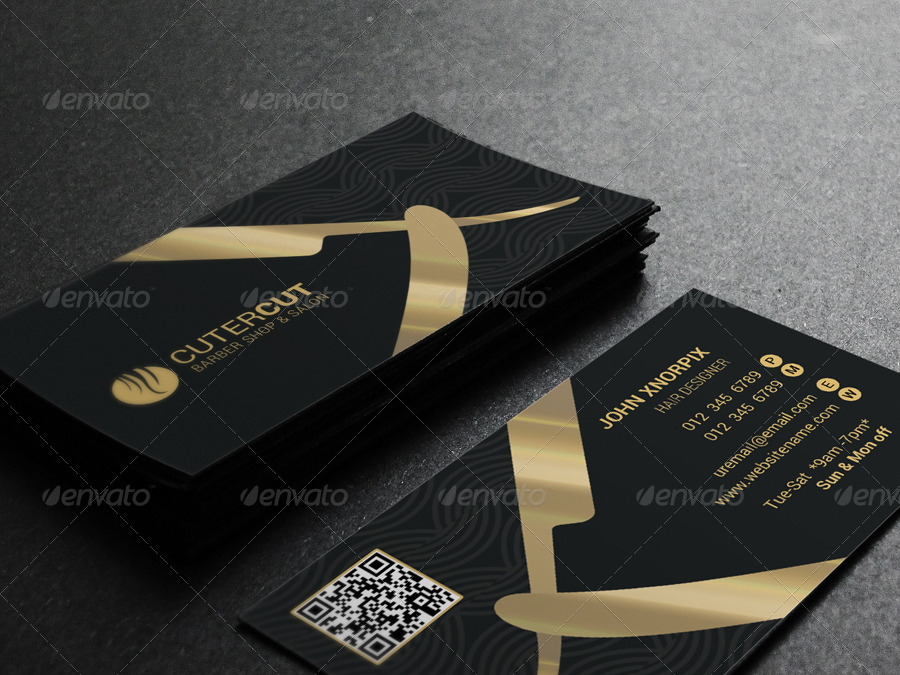 barber business card by axnorpix graphicriver barber shop business card